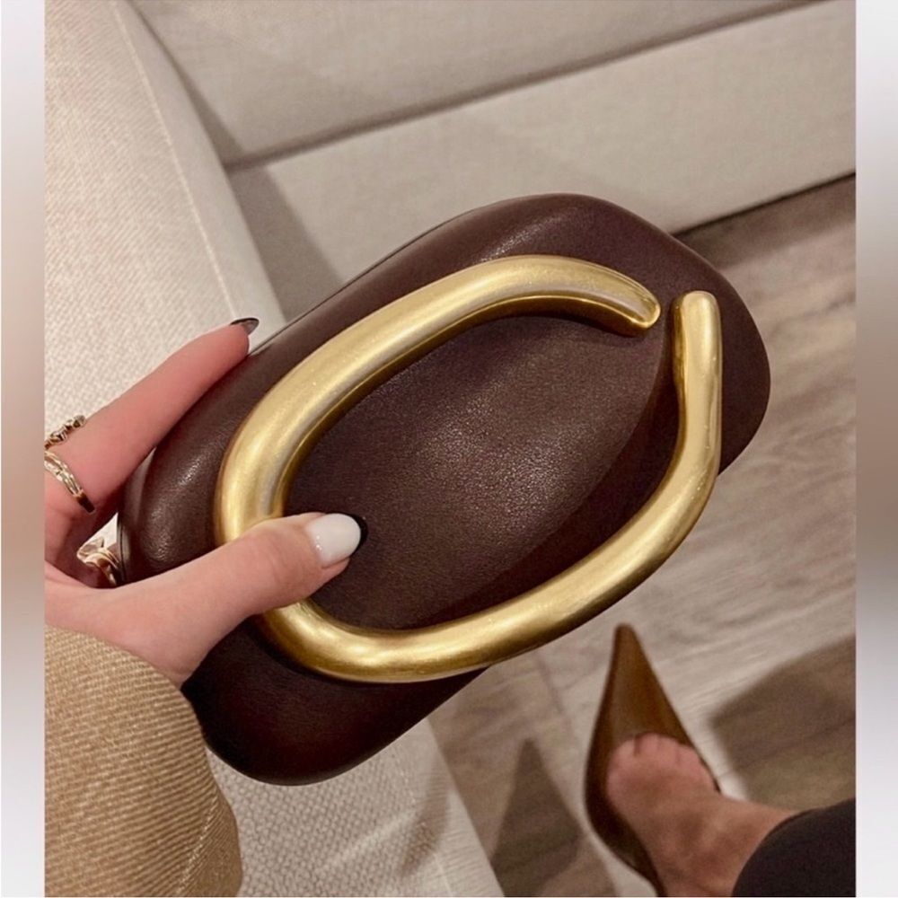 ZARA GOLD CLASP BOX BAG - Picture 3 of 9